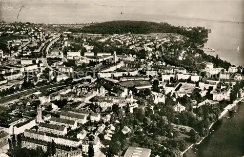 AK / Ansichtskarte Konstanz_Bodensee Horn Fliegeraufnahme Konstanz_Bodensee