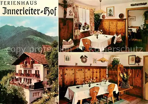 AK / Ansichtskarte Schenna_Meran Ferienhaus Innerleiter Hof Gaststube Schenna Meran