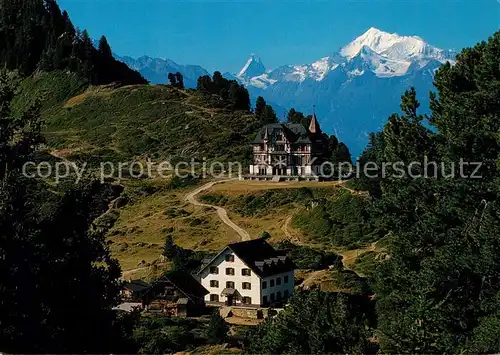 AK / Ansichtskarte Riederfurka_Hohfluh mit Matterhorn und Weisshorn Riederfurka Hohfluh