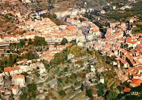 AK / Ansichtskarte Champeix Vue aerienne au premier plan ruines du chateau Champeix