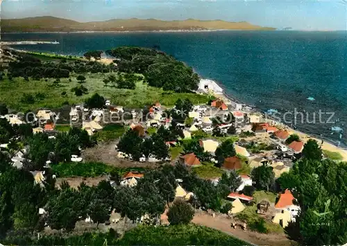 AK / Ansichtskarte La_Londe les Maures Les Bormettes Camp et plage du Pansard Vue aerienne La_Londe les Maures