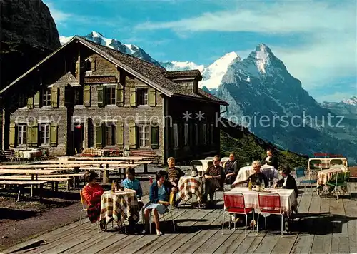 AK / Ansichtskarte Grindelwald Hotel Grosse Scheidegg mit Moench und Eiger Grindelwald