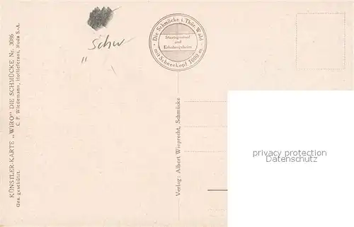 AK / Ansichtskarte Verlag_WIRO_Wiedemann_Nr. 3086 Schmuecke Thueringer Wald Sachsenstein  Verlag_WIRO_Wiedemann_Nr.