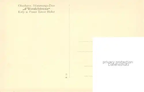 AK / Ansichtskarte Zither_Hackbrett Stimmungsduo d  Wendelstoana Katy und Franz Xaver Hofer  Zither Hackbrett