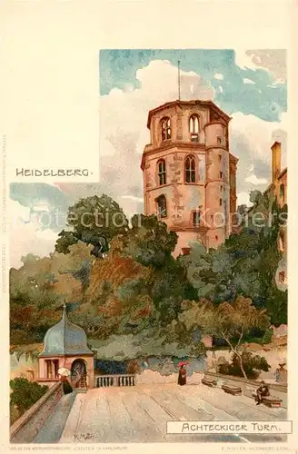 AK / Ansichtskarte Mutter_K. Heidelberg Achteckiger Turm  Mutter_K.