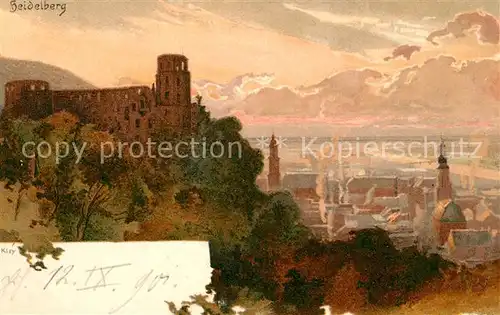 AK / Ansichtskarte Kley Heidelberg Schloss  Kley