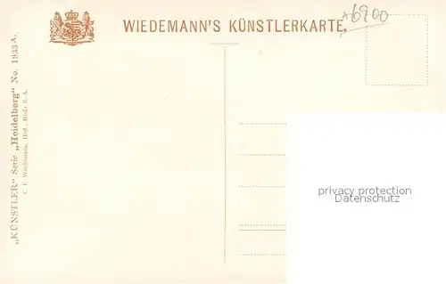 AK / Ansichtskarte Verlag_Wiedemann_WIRO_Nr. 1933 A Heidelberg Schloss  Verlag_Wiedemann_WIRO_Nr.