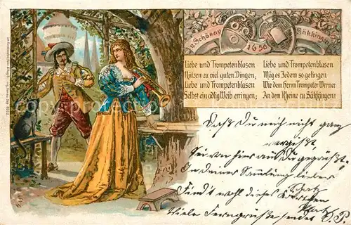 AK / Ansichtskarte Trompeter_Scheffel Bad Saeckingen Litho Trompeter Scheffel