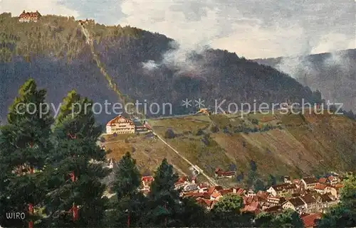 AK / Ansichtskarte Verlag_Wiedemann_WIRO_Nr. 2738 A Wildbad Sommerberg Bergbahn Verlag_Wiedemann_WIRO_Nr.