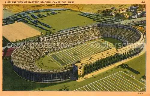 AK / Ansichtskarte Stadion Harvard Stadium Cambridge Airplane View  Stadion