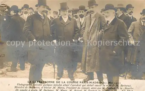 AK / Ansichtskarte Politik_Geschichte Catastrophe de la Course Paris Madrid 21 Mai 1911 Politik Geschichte
