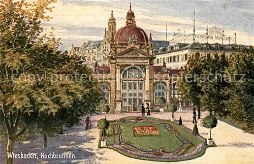 AK / Ansichtskarte Verlag_Wiedemann_WIRO_Nr. 1904 A Wiesbaden Kochbrunnen Verlag_Wiedemann_WIRO_Nr.