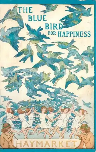 AK / Ansichtskarte Voegel Blue Bird for Happiness Haymarket  Voegel
