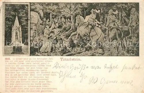 AK / Ansichtskarte Sagen_Maerchen Tetzelstein Ritter Hagen  Sagen Maerchen