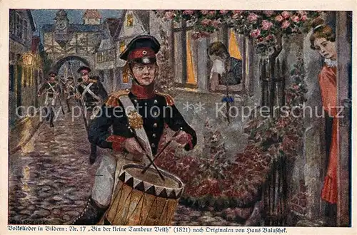 AK / Ansichtskarte Trommler Bin bin der kleine Tambour Veit Hans Baluschek  Trommler