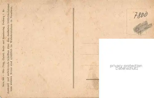 AK / Ansichtskarte Freiburg_Breisgau Kapelle im Schwarzwald Psalm Serie 209 Kuenstlerkarte Freiburg Breisgau