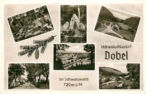 AK / Ansichtskarte Dobel_Schwarzwald Landschaftspanorama Quelle Waldpartie Felsen Dobel Schwarzwald