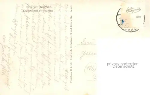 AK / Ansichtskarte Binz_Ruegen Kurhaus mit Strandleben Ostseebad Binz_Ruegen