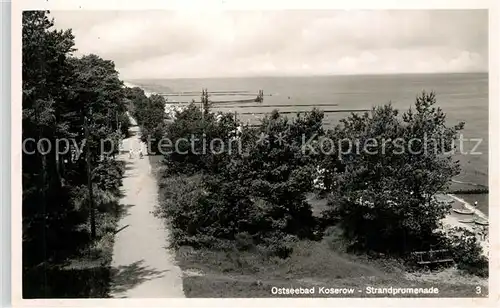 AK / Ansichtskarte Koserow_Ostseebad_Usedom Strandpromenade Koserow_Ostseebad_Usedom