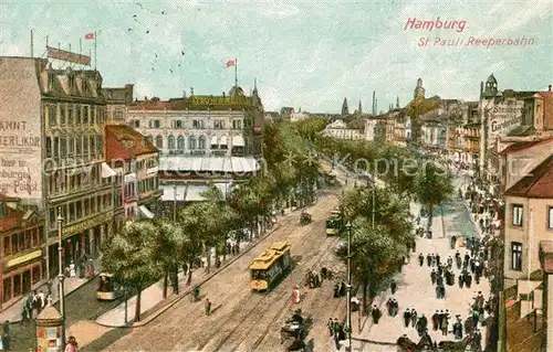 AK / Ansichtskarte Hamburg St Pauli Reeperbahn Strassenbahn Hamburg