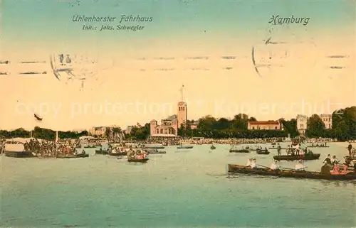 AK / Ansichtskarte Hamburg Uhlenhorster Faehrhaus Ruderboote Hamburg