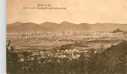 AK / Ansichtskarte Bonn_Rhein Landschaftspanorama Blick von der Casselsruhe aufs Siebengebirge Bonn_Rhein