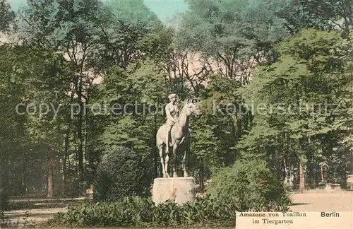 AK / Ansichtskarte Berlin Amazone von Tuaillon Denkmal Statue im Tiergarten Berlin