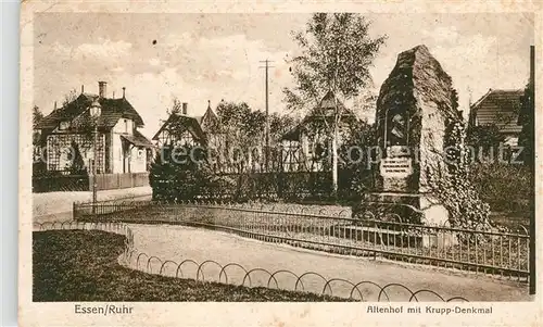 AK / Ansichtskarte Altenhof_Essen Krupp Denkmal Altenhof Essen