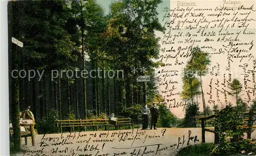 AK / Ansichtskarte Barmen_Wuppertal Anlagen Wegnerhoehe Barmen Wuppertal