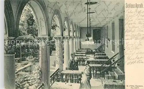 AK / Ansichtskarte Aprath Schloss Hotel Restaurant Pension Terrasse Aprath