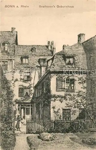 AK / Ansichtskarte Bonn_Rhein Beethovens Geburtshaus Kuenstlerkarte Bonn_Rhein