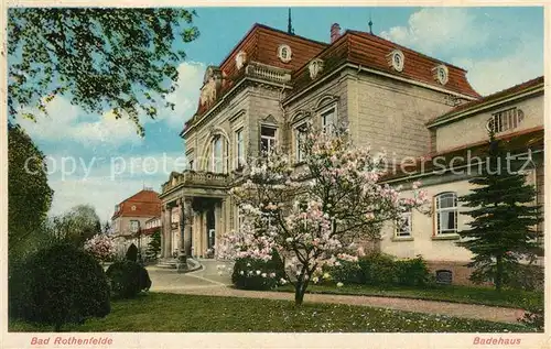 AK / Ansichtskarte Bad_Rothenfelde Badehaus Baumbluete Bad_Rothenfelde