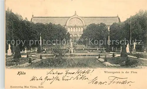 AK / Ansichtskarte Koeln_Rhein Wintergarten in der Flora Koeln_Rhein