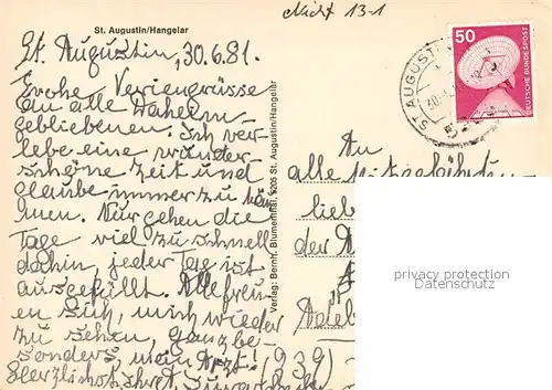 AK / Ansichtskarte St_Augustin_Westfalen Park Brunnen St_Augustin_Westfalen