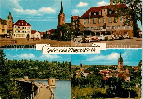 AK / Ansichtskarte Wipperfuerth Marktplatz Staumauer Panorama Wipperfuerth