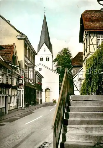 AK / Ansichtskarte Wiehl_Gummersbach Hauptstrasse Kirche Wiehl Gummersbach