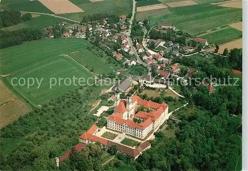 AK / Ansichtskarte Roggenburg_Schwaben Kloster Roggenburg Fliegeraufnahme Roggenburg Schwaben