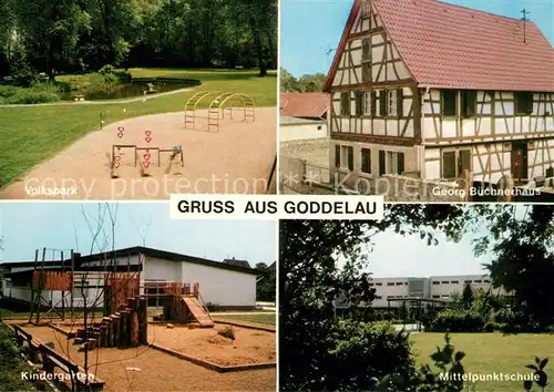 AK / Ansichtskarte Goddelau Volkspark Georg Buechnerhaus Kindergarten Mittelschule Goddelau