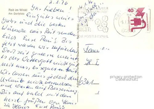 AK / Ansichtskarte Reit_Winkl Am Dorfplatz Reit_Winkl