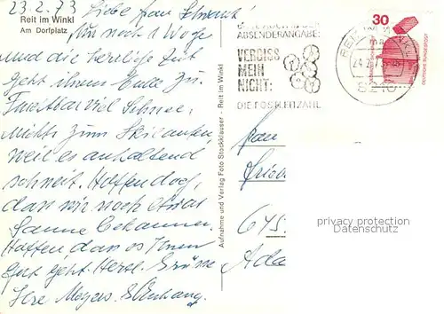 AK / Ansichtskarte Reit_Winkl Am Dorfplatz Reit_Winkl