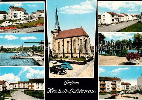 AK / Ansichtskarte Hessisch_Lichtenau Teilansichten Kirche Schwimmbad Park Hessisch Lichtenau