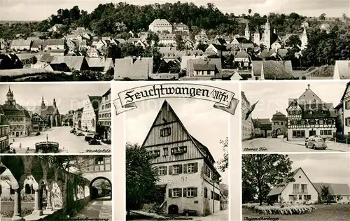 AK / Ansichtskarte Feuchtwangen Marktplatz Jugendherberge Heimatmuseum Feuchtwangen