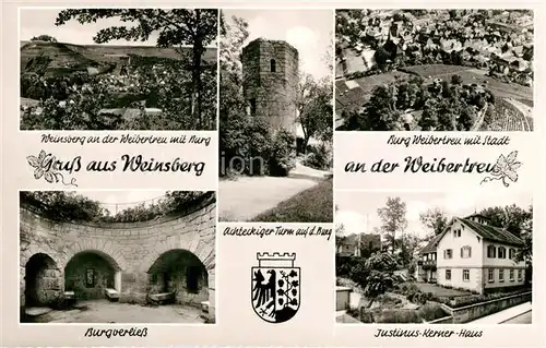 AK / Ansichtskarte Weinsberg Justinus Kerner Haus Burg Weibertreu  Weinsberg