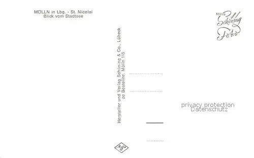 AK / Ansichtskarte Moelln_Lauenburg St. Nicolai Stadtsee  Moelln_Lauenburg