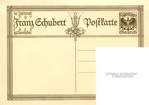 AK / Ansichtskarte Schubert_Franz  Schubert Franz