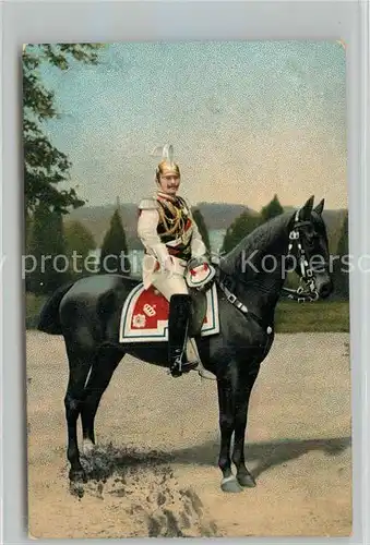 AK / Ansichtskarte Wilhelm_II Pferd Litho Sammel Postkarte Deutsches Kriegerbund Wilhelm_II