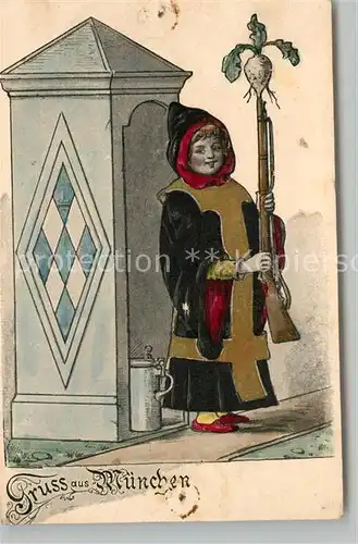 AK / Ansichtskarte Muenchner_Kindl Muenchen Waechter  Muenchner Kindl