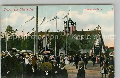 AK / Ansichtskarte Oktoberfest Muenchen Spatenbraeu Bude Oktoberfest