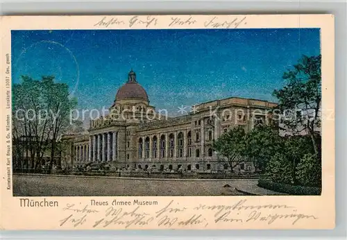 AK / Ansichtskarte Lunakarte_Nr. 13097 Muenchen Neues Armee Museum Lunakarte Nr.