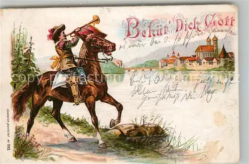 AK / Ansichtskarte Trompeter_Scheffel Litho Trompeter Scheffel